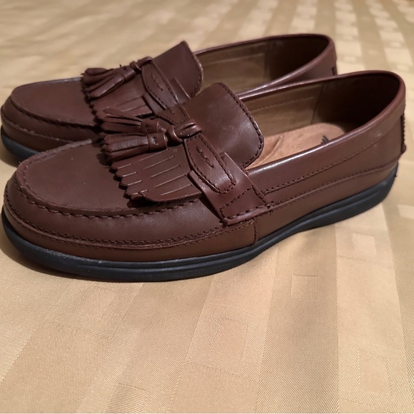 Dockers‎ Men’s Brown Leather Loafers Size 8 - Picture 1 of 10